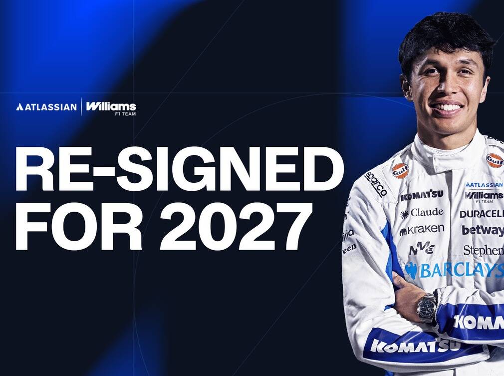 Alex Albon bleibt Williams auch 2027 treu Alex Albon bleibt Williams auch 2027 treu