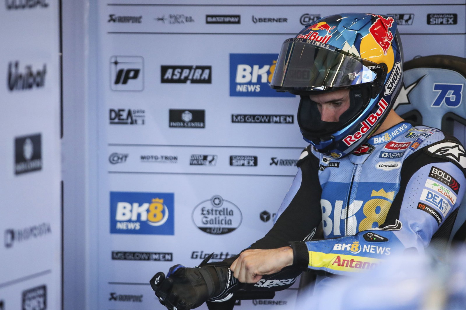 Alex Marquez leads Marco Bezzecchi in Silverstone MotoGP FP1 Alex Marquez leads Marco Bezzecchi in Silverstone MotoGP FP1