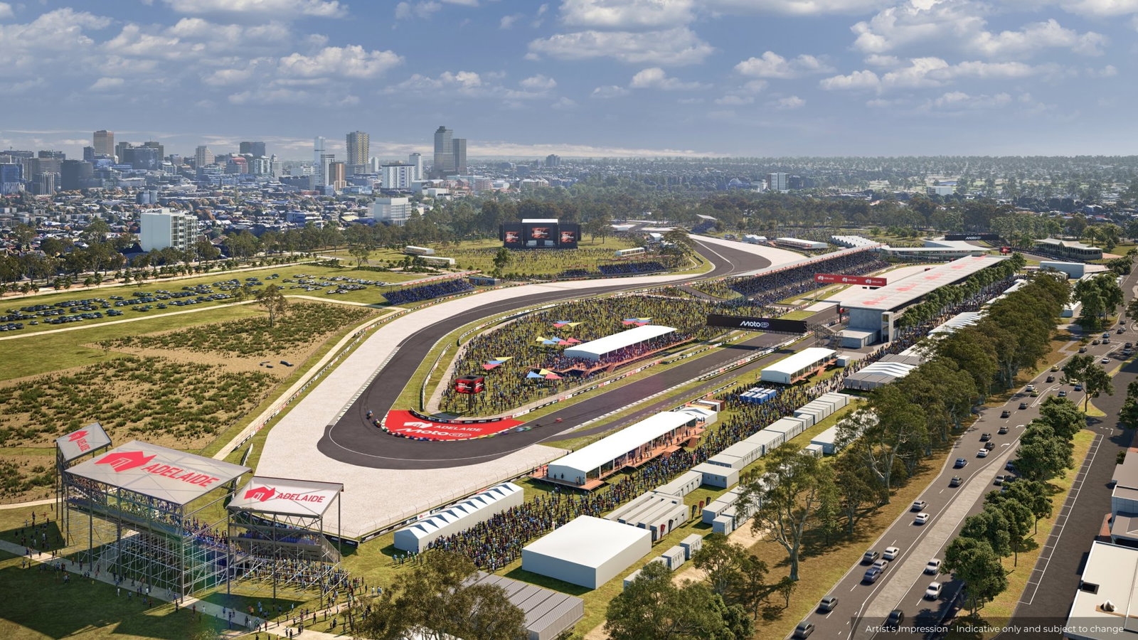 MotoGP gives first look at controversial Adelaide track MotoGP gives first look at controversial Adelaide track