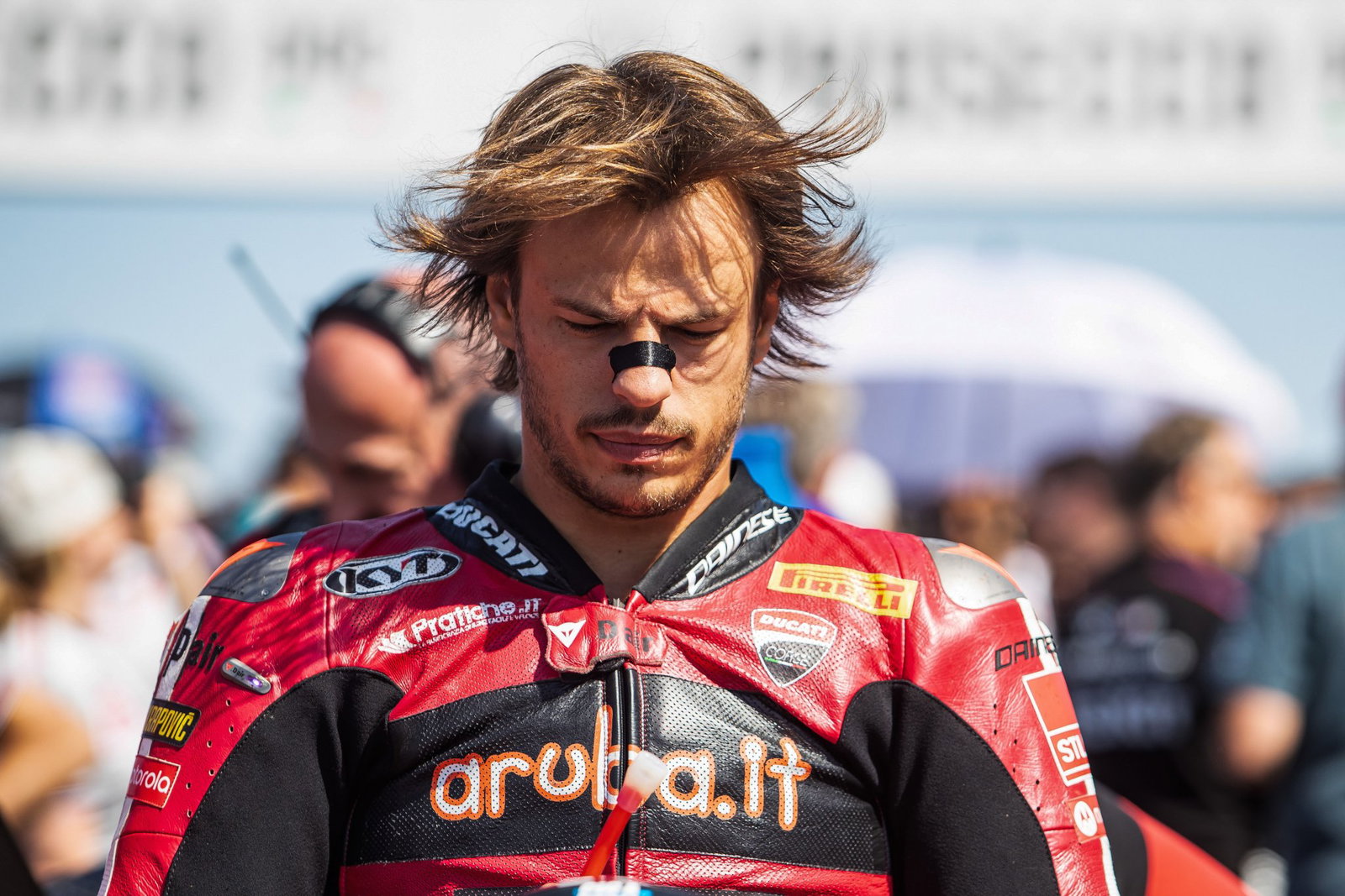 Nicolo Bulega suffers heavy Ducati 850cc MotoGP test crash at Mugello Nicolo Bulega suffers heavy Ducati 850cc MotoGP test crash at Mugello