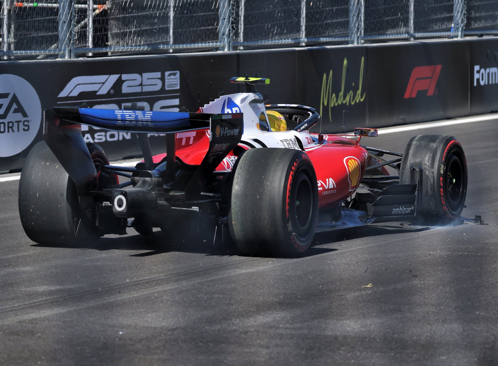 Lewis Hamilton risks Madrid F1 penalty after crash and ignoring Ferrari instructions Lewis Hamilton risks Madrid F1 penalty after crash and ignoring Ferrari instructions