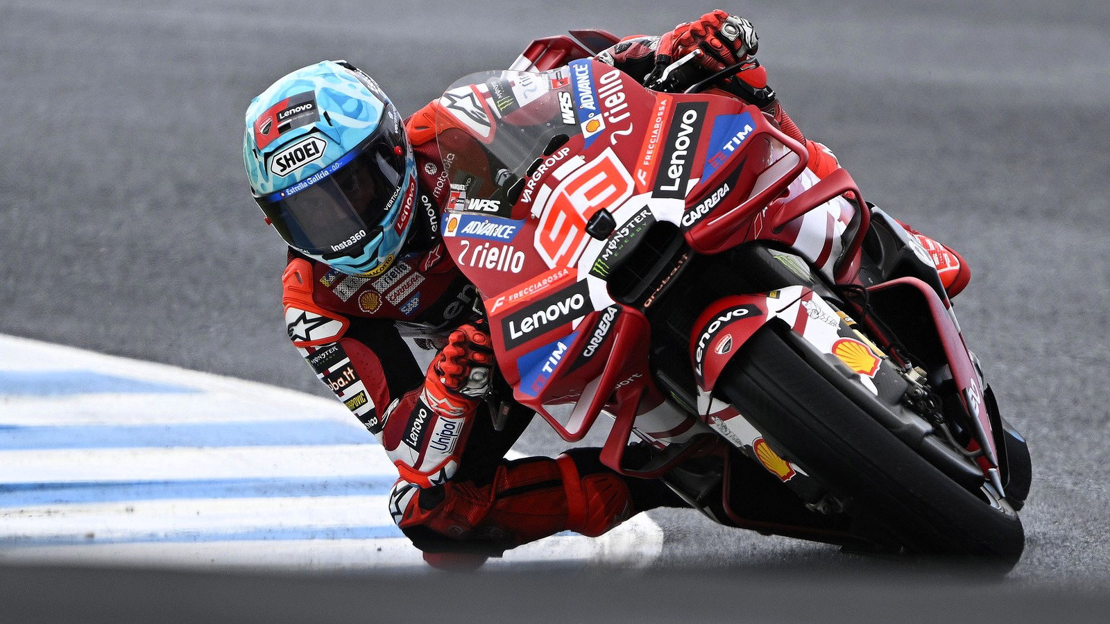 Marc Marquez crashes, then storms to wet Phillip Island MotoGP pole