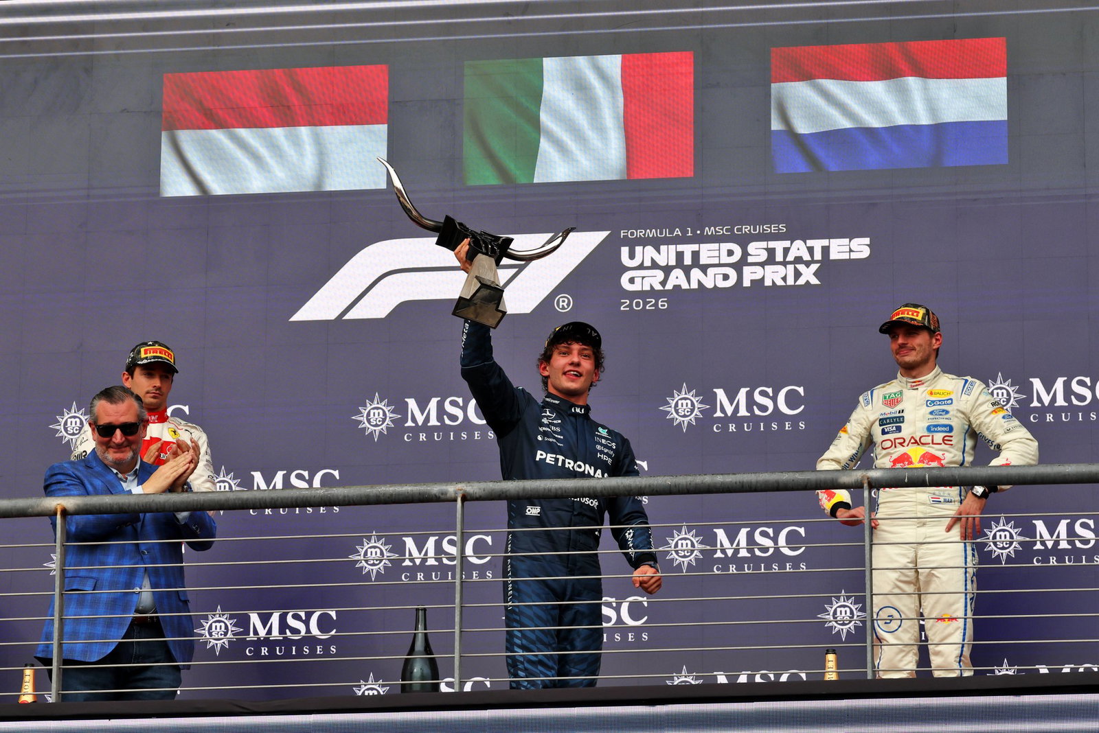 Donald Trump ally Ted Cruz brutally booed on F1 podium after US Grand Prix